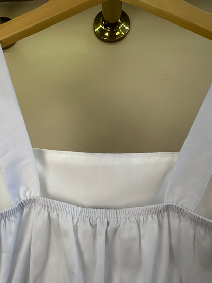 Blusa Teen Cropped Tricoline Peplum - Vanilla Cream