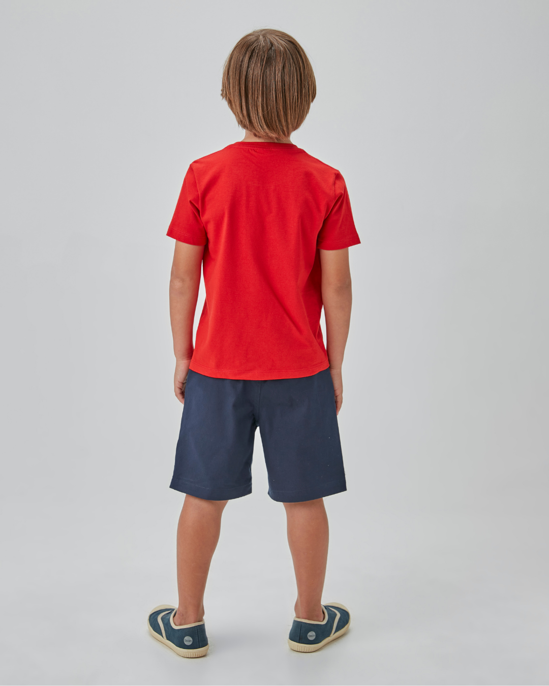 Conjunto Infantil Camiseta Algodão Navy e Bermuda Sarja Marinho - Beabá