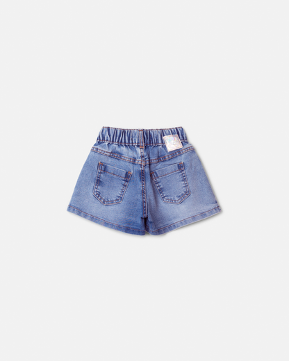 Shorts Infantil Jeans Strass - Animê