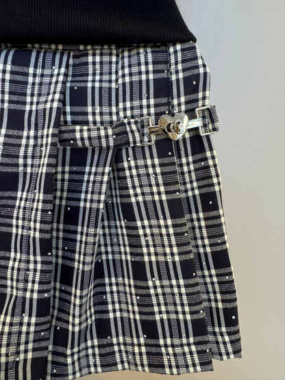 Conjunto Infantil Alfaiataria Blusa e Saia-Shorts - Petit Cherie