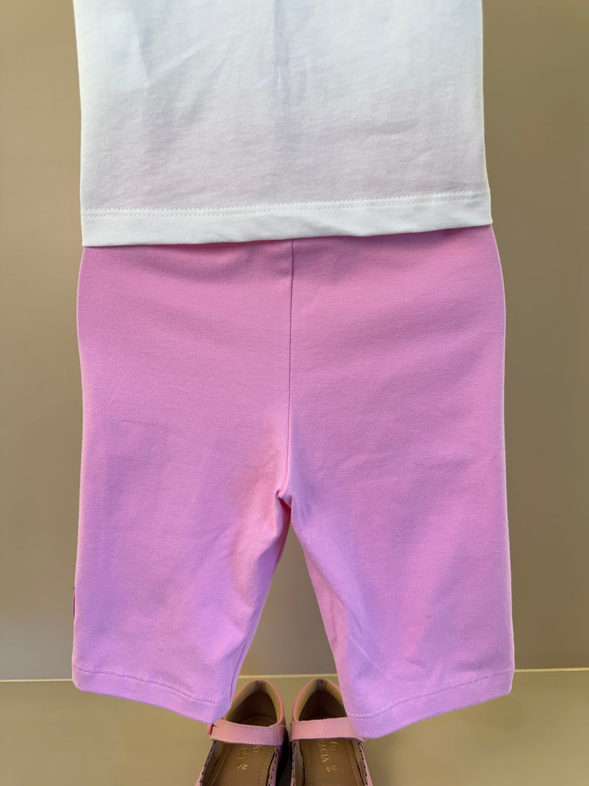 Conjunto Infantil Blusa Hello Kitty Com Strass e Shorts Legging Rosa - Momi
