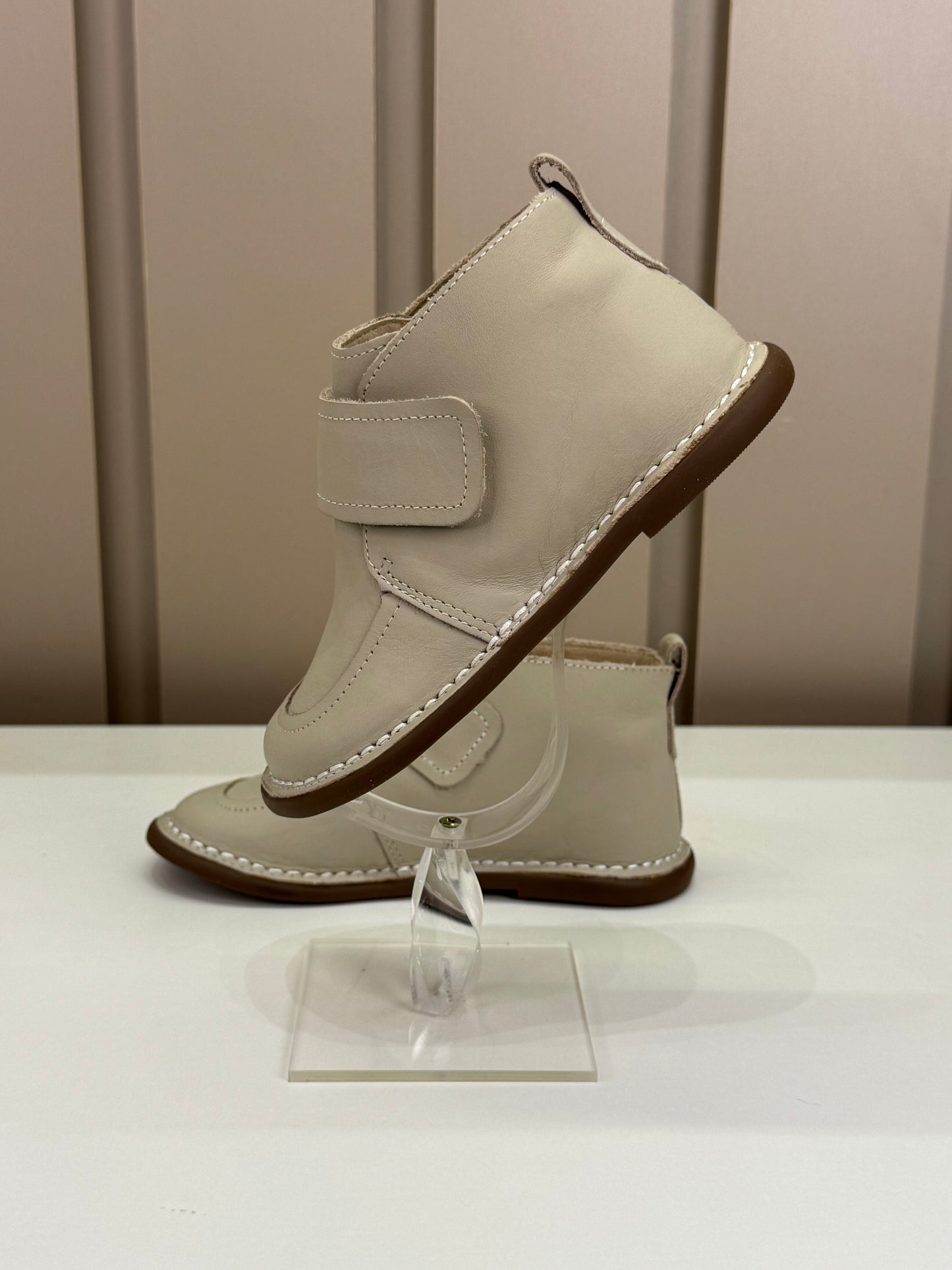Bota Infantil Couro Caçador Areia - Petit Cheval