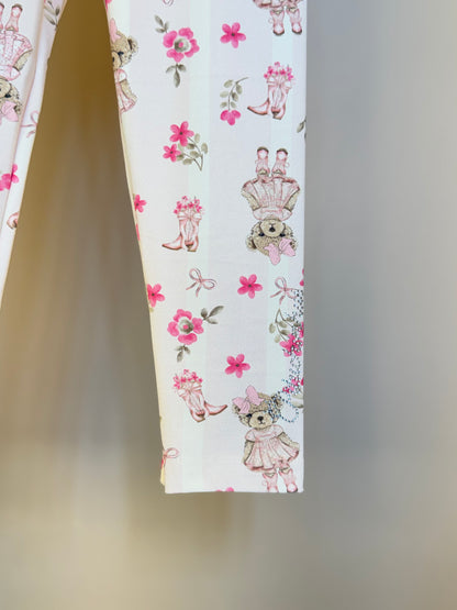 Legging Infantil Flores & Ursinhas - Pituchinhus