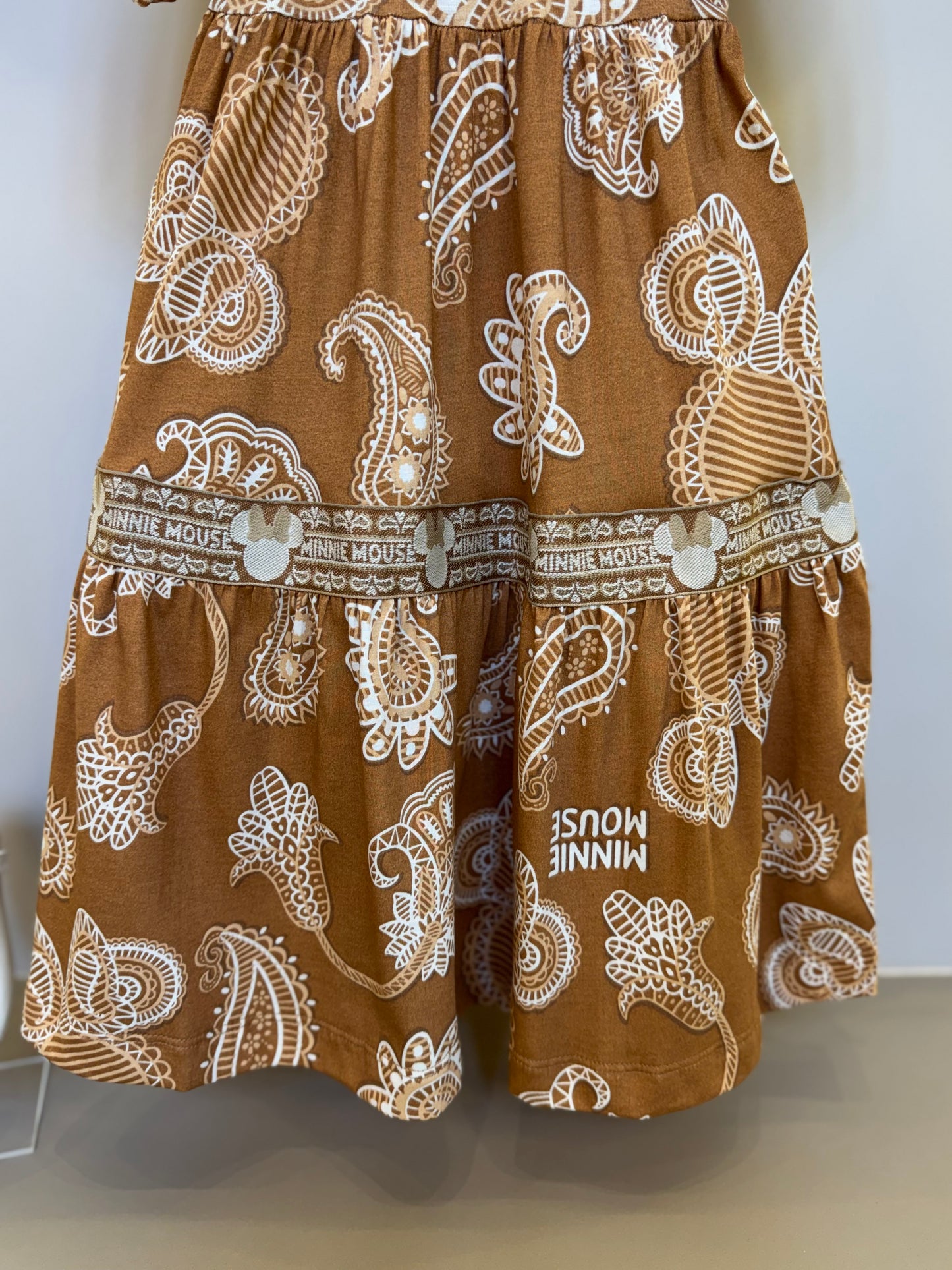 Vestido Infantil Midi Minnie Paisley Manga Princesa - Animê