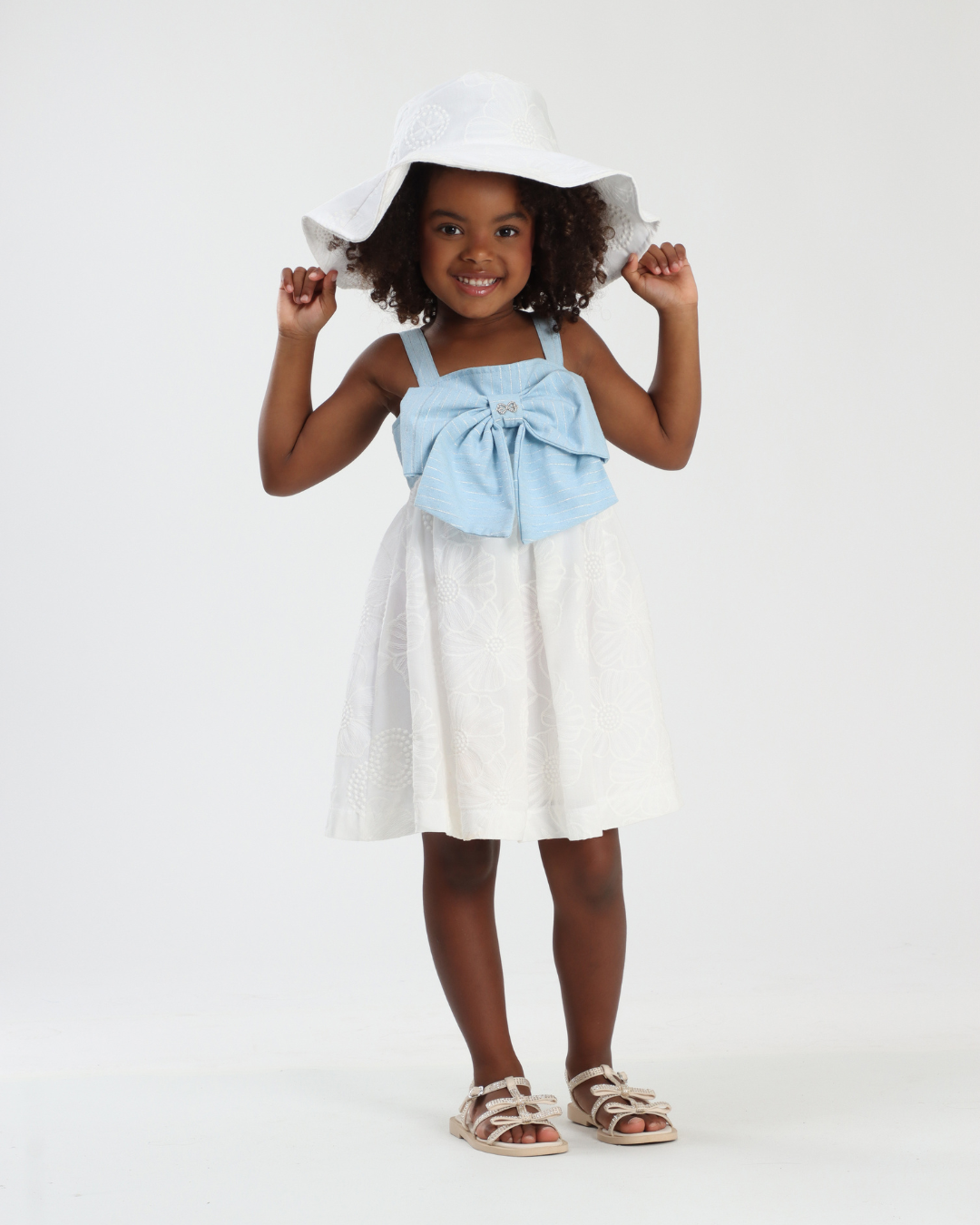Vestido Infantil Big Laço e Laise - Luluzinha