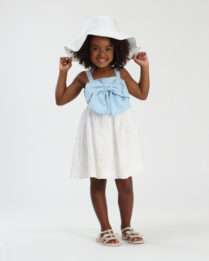 Vestido Infantil Big Laço e Laise - Luluzinha