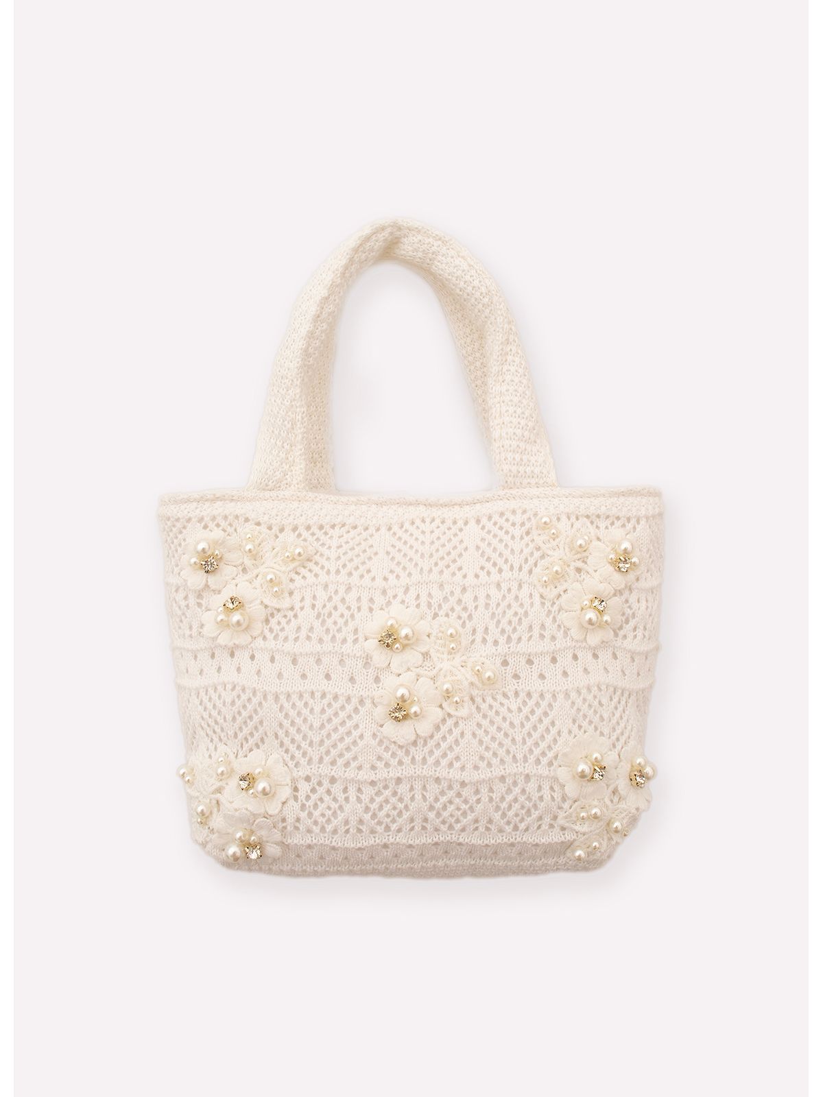 Bolsa Tricot Guipir Bordado Couture - Pituchinhus