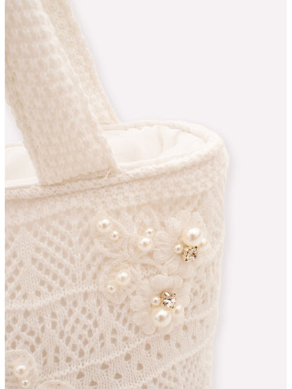 Bolsa Tricot Guipir Bordado Couture - Pituchinhus