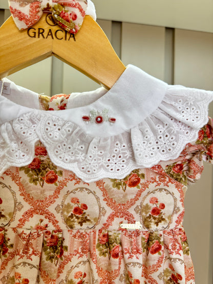 Pimpão Bebê Floral Provençal Gola Estampada - Roana