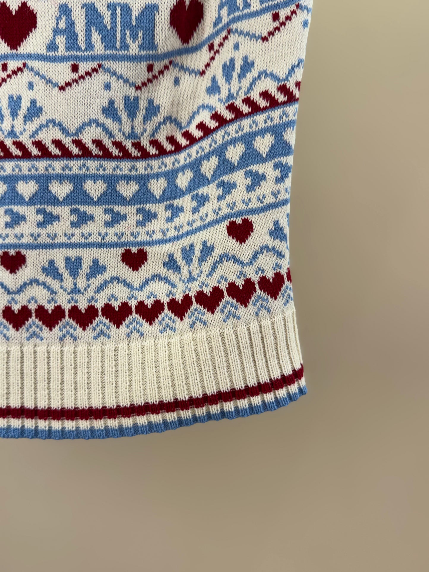 Colete Infantil Tricot Corações - Animê