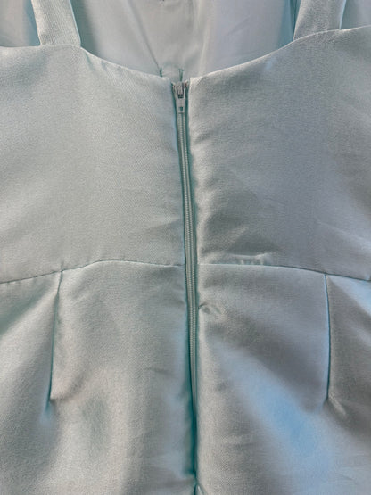 Vestido Teen Acetinado Com Laços Frontais - Vanilla Cream