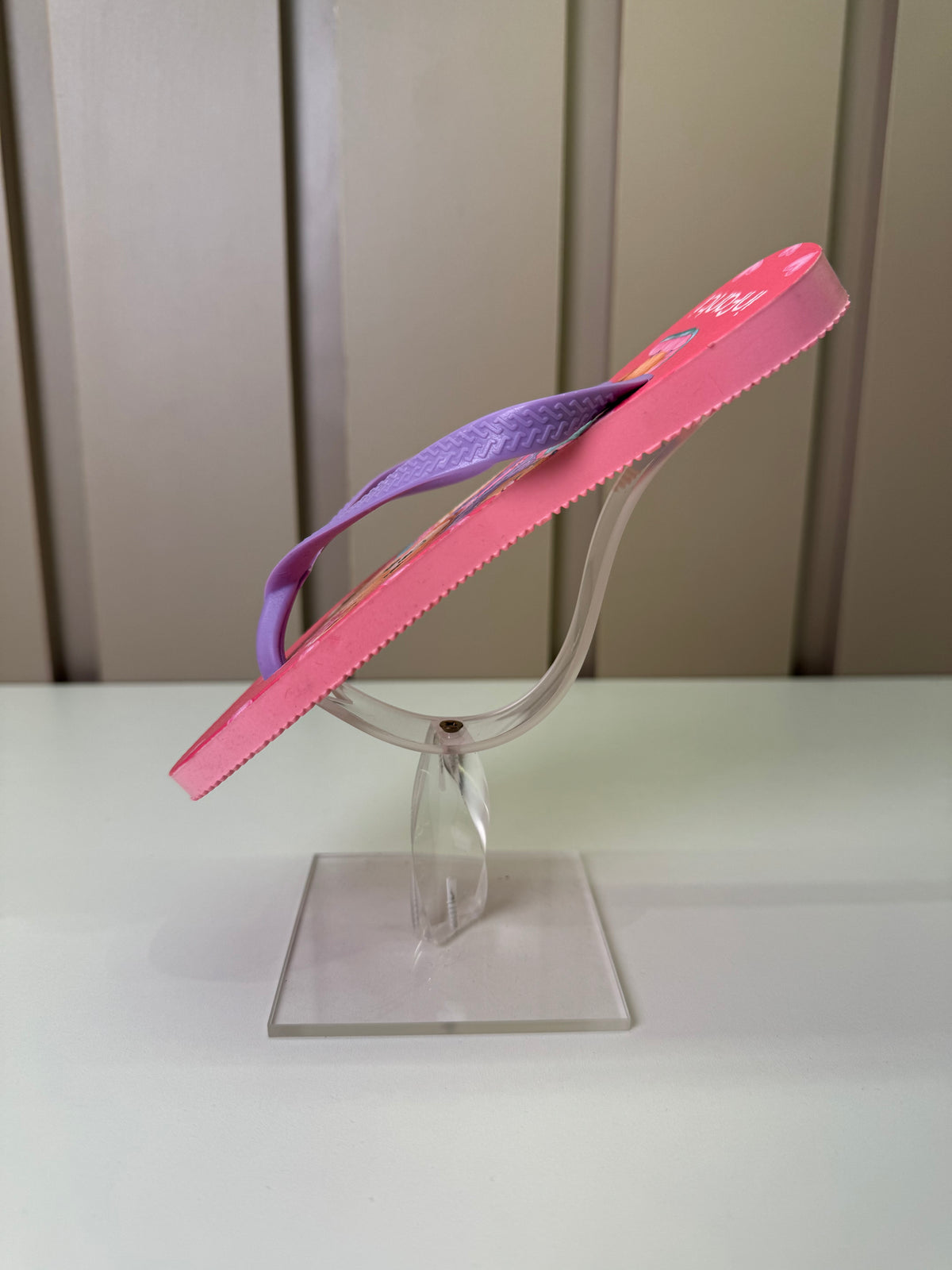 Chinelo Infantil Rosa Ursinha Com Sorvete e Bolsinha - Infanti