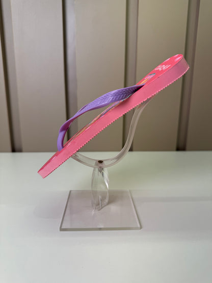 Chinelo Infantil Rosa Ursinha Com Sorvete e Bolsinha - Infanti