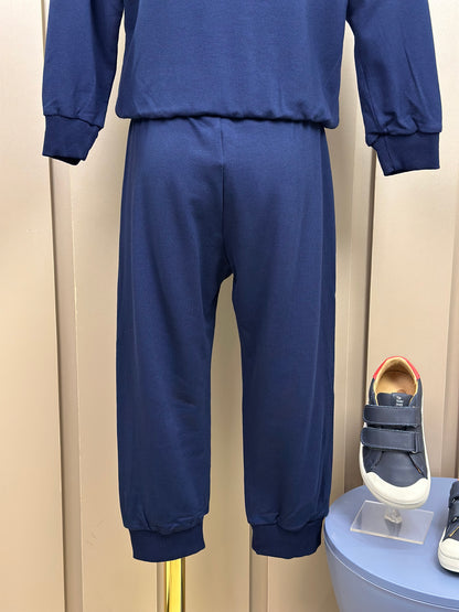 Conjunto Infantil Moletinho Viscose Blusa Recortes e Calça Lisa - Beabá