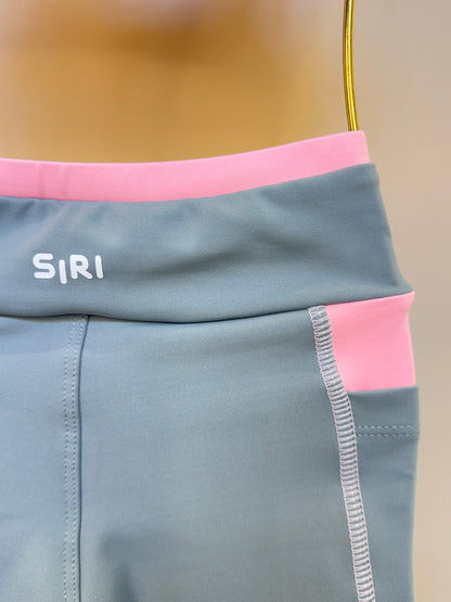 Conjunto Infantil Top Sara Ballet Rosa e Bermuda Sara Ballet Cinza - Siri Sport