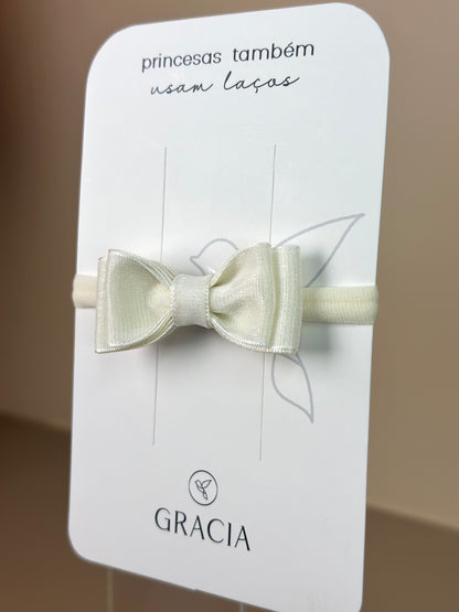 Faixinha Bebê Special Organza Off White - Gracia