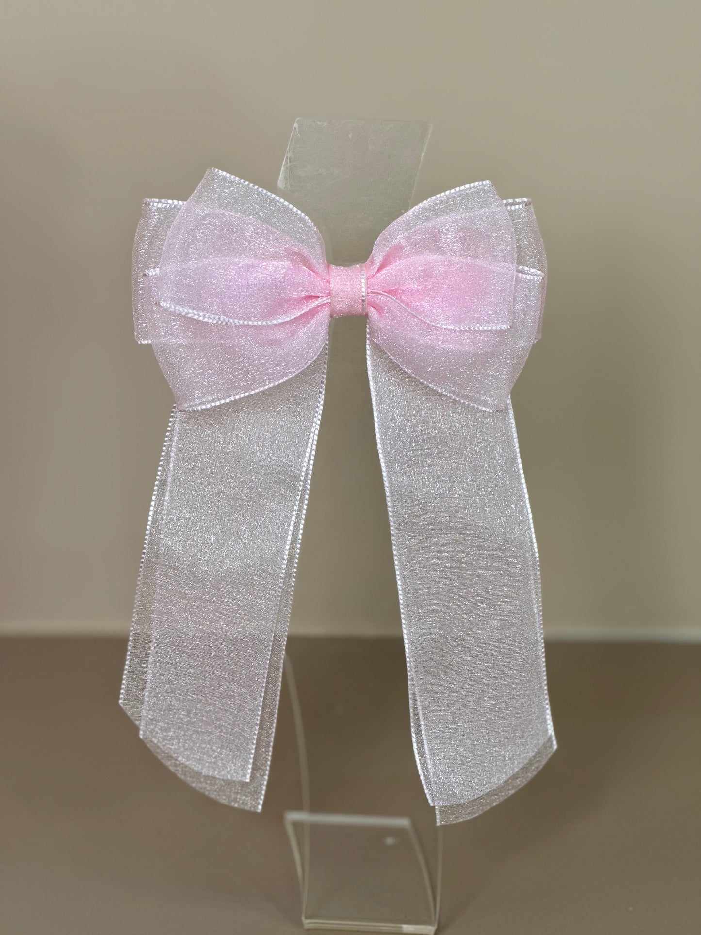 Laço Infantil Special Alongado All Organza Rosa Claro - Gracia