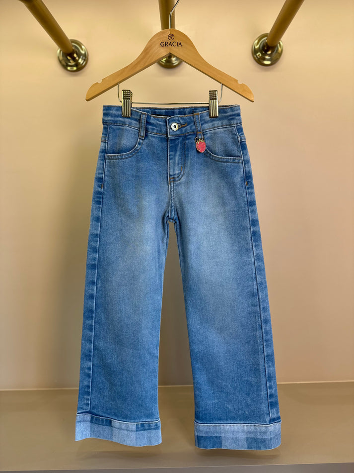 Conjunto Infantil Blusa Tricot Minnie Tennista e Calça Jeans Mini-Joia Morango - Animê