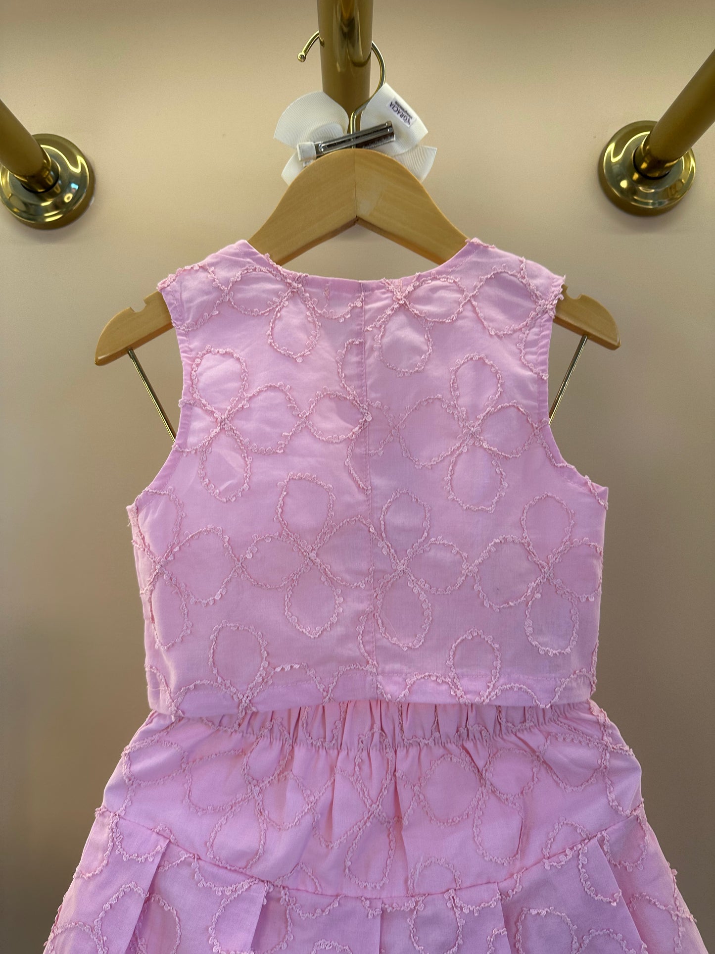 Conjunto Infantil Colete Algodão Bordado Flores 3D e Saia Pregas - Gabriela Aquarela
