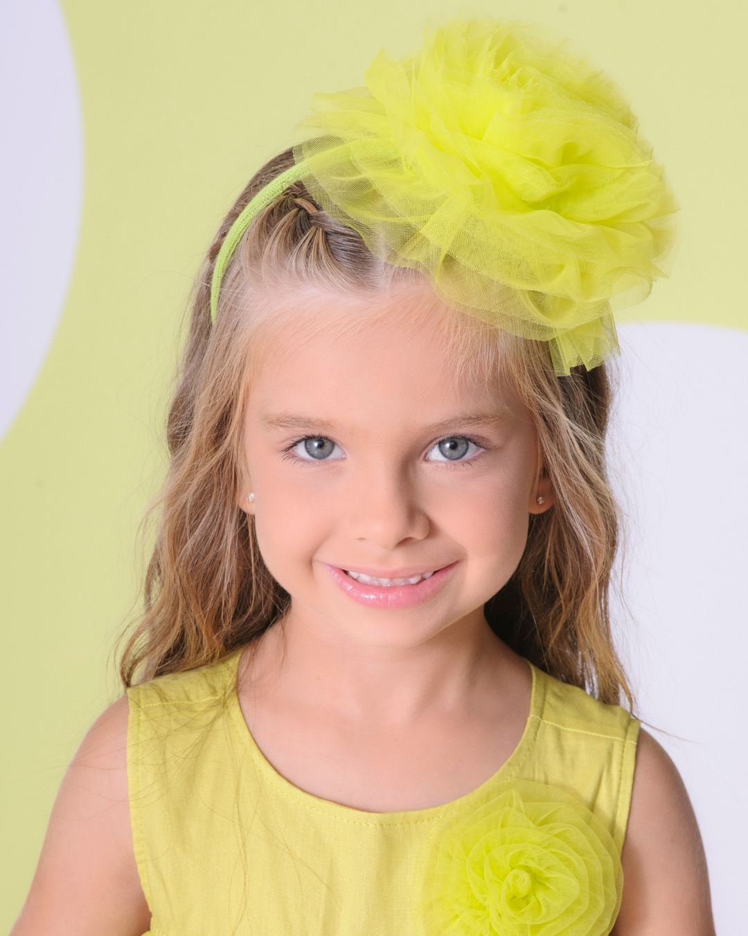 Arquinho Infantil Maxi Flor Tule - Pituchinhus