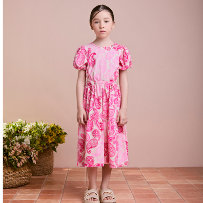 Vestido Infantil Abertura Lateral Paisley ANM - Animê