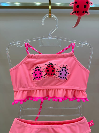 Biquíni Infantil Cropped Malu Est Joaninha - Siri Kids