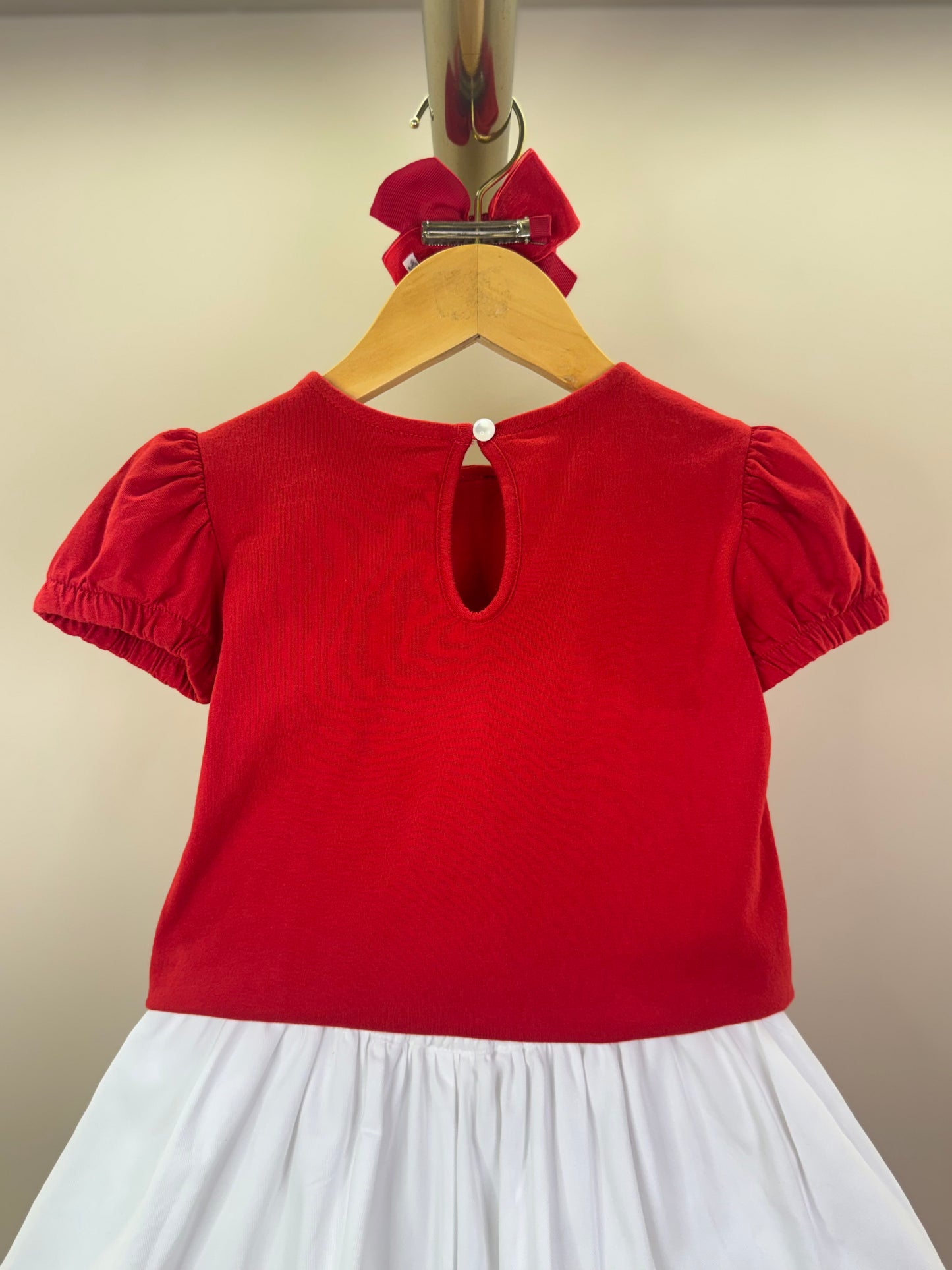 Conjunto Infantil Blusa Algodão Mangas Balonê e Short Evasê Sarja - Beabá
