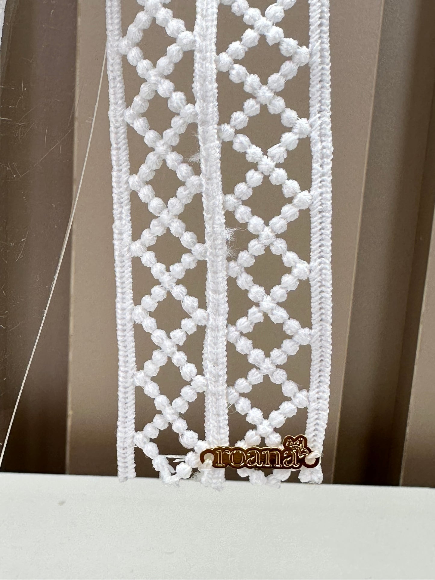 Laço Infantil Rendado Off White Alice - Roana