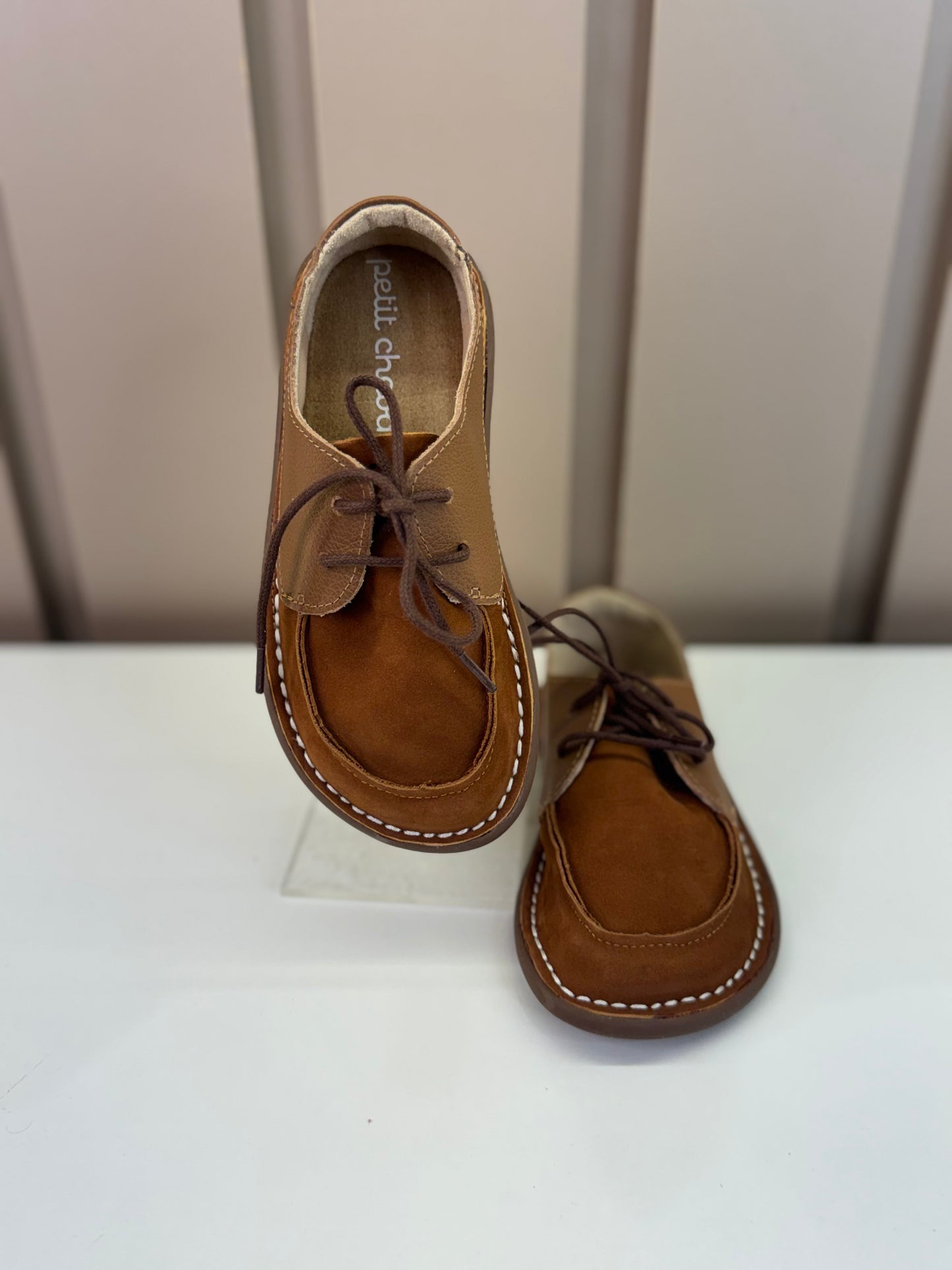 Sapato Infantil Dominó Canela/Castanha - Petit Cheval