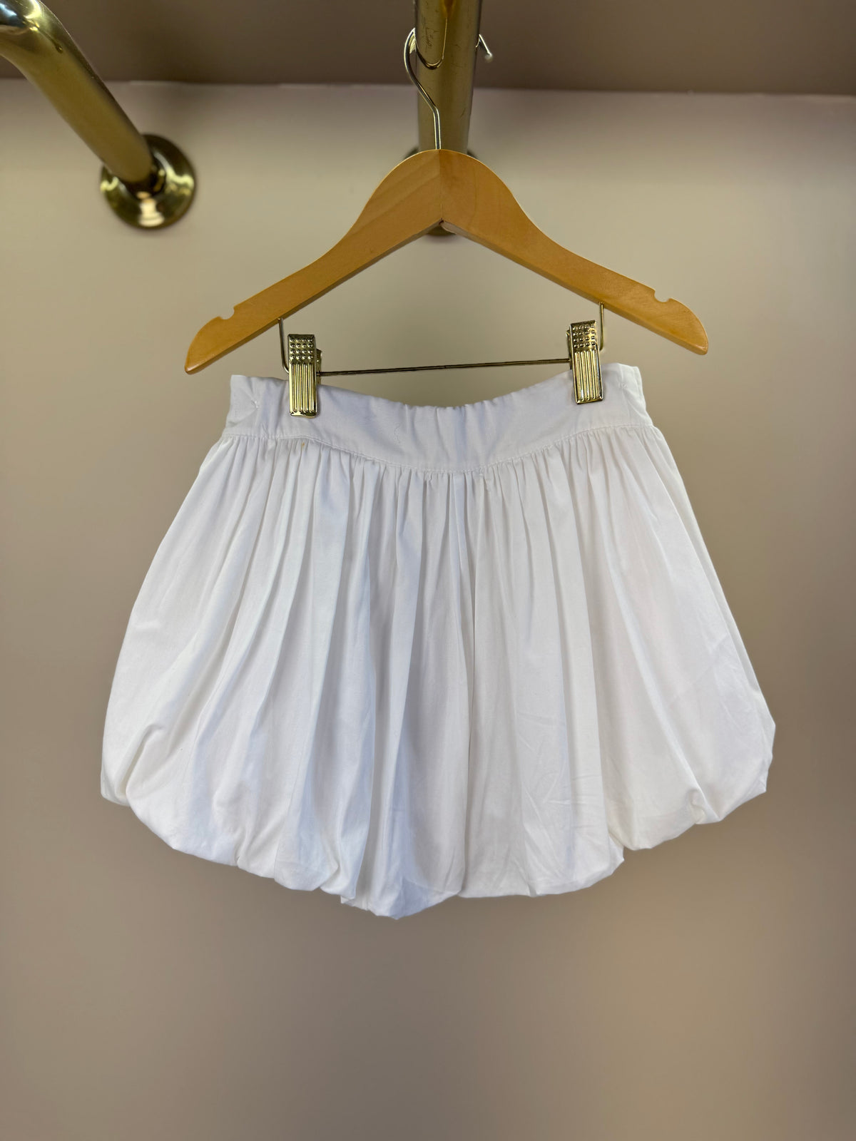 Shorts Infantil Balonê Algodão Branco - Luluzinha