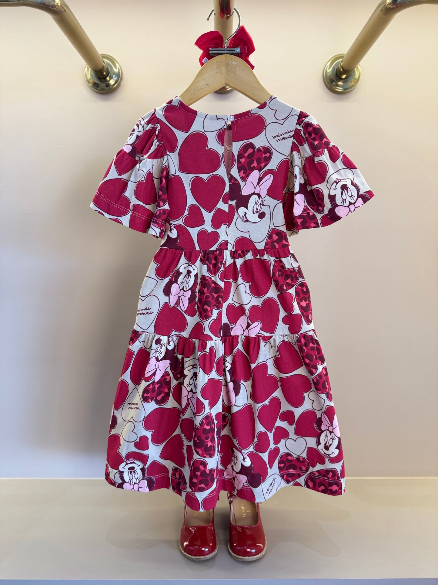 Vestido Infantil Minnie Mouse Hearts - Animê Petite