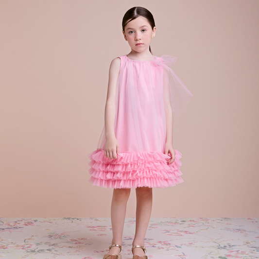 Vestido Infantil Festa Tule Balonê Blossom - Animê