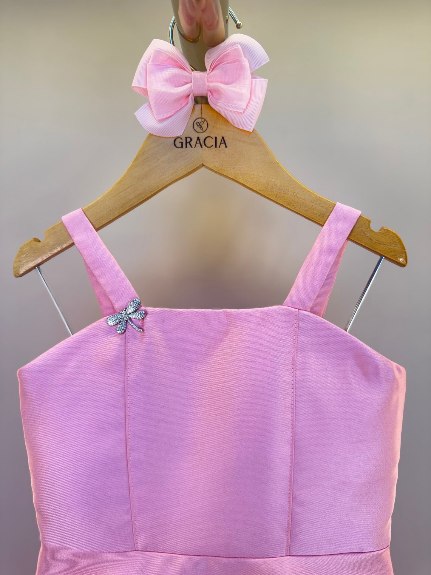 Vestido Infantil Zibeline Libélula de Strass - Petit Cherie