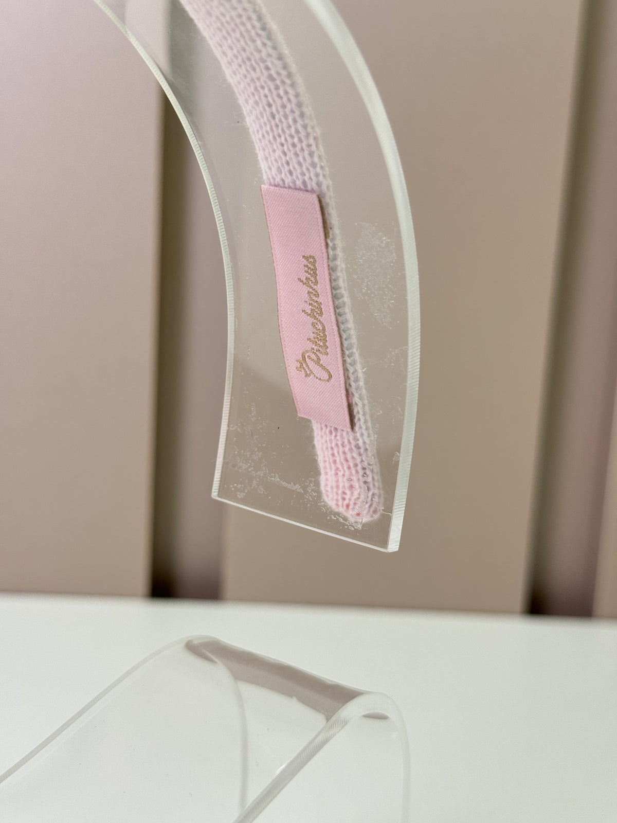 Tiara Infantil Rosa Laço Liso Cristais - Pituchinhus