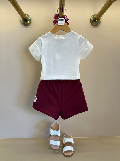 Conjunto Infantil Blusa Ursinho Pooh e Shorts Moletom - Momi