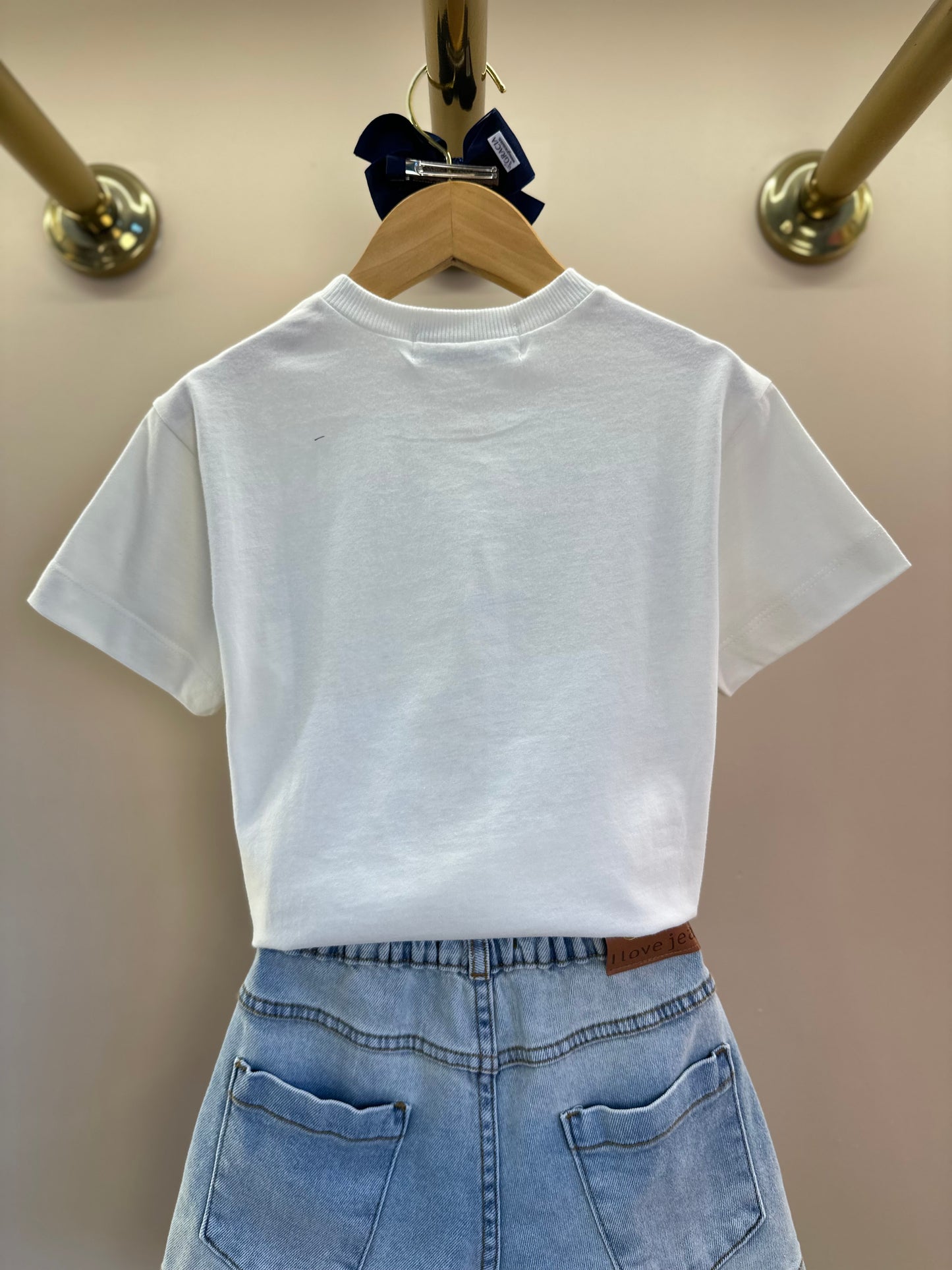 Conjunto Infantil Blusa Mickey e Minnie e  Shorts Jeans Two - Animê