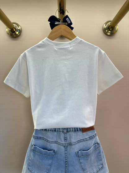Conjunto Infantil Blusa Mickey e Minnie e  Shorts Jeans Two - Animê
