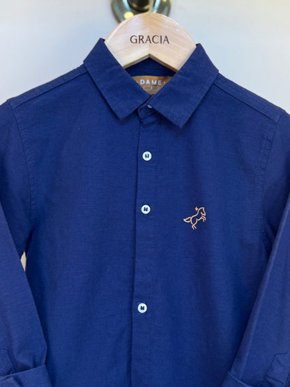 Camisa de linho marinho - Dame