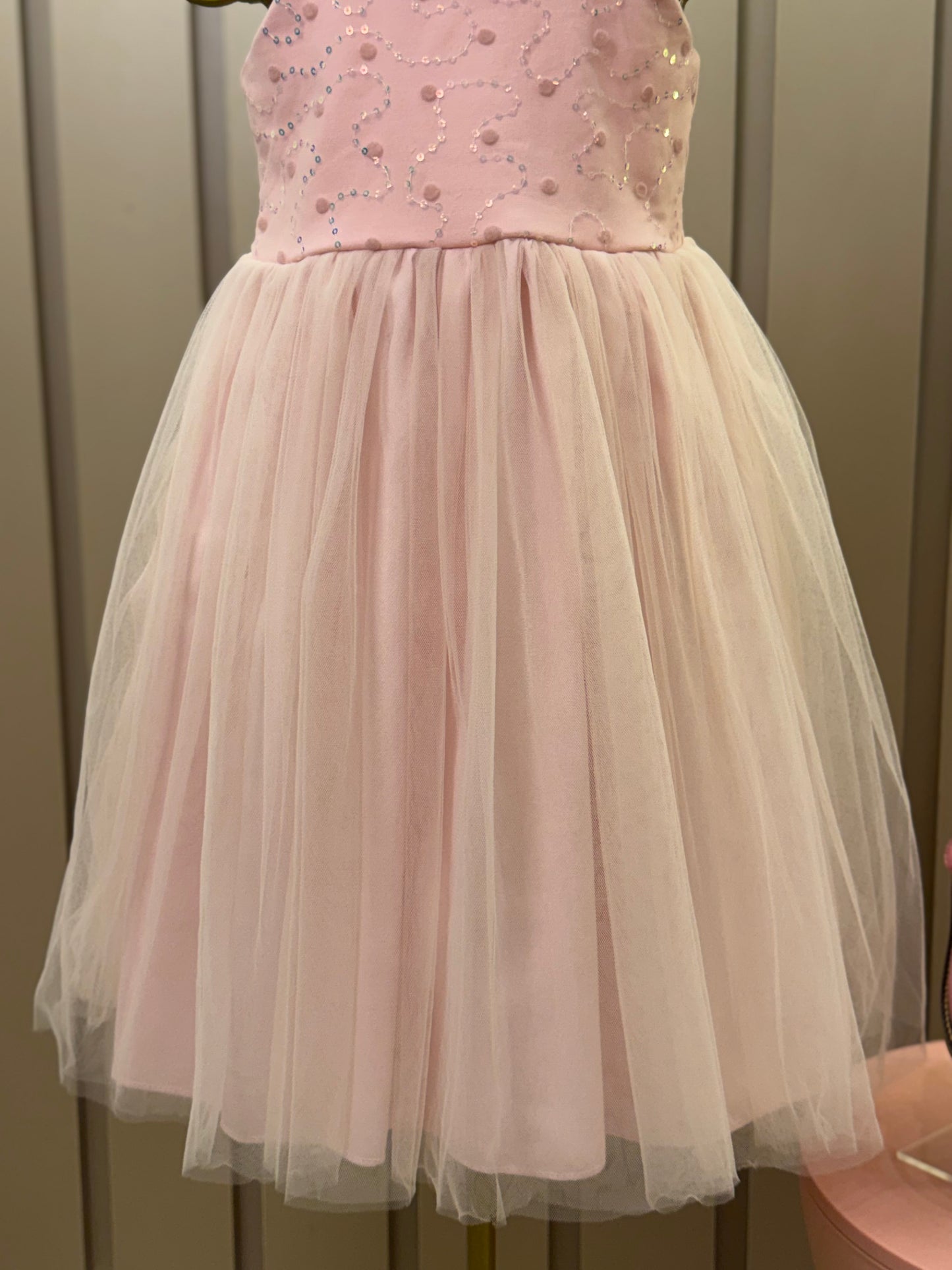 Vestido Infantil Festa com Capa Tule Bordado Rosa - Petit Cherie