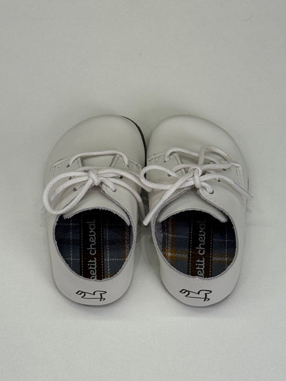 Sapato Bebê Balão Couro Branco - Petit Cheval
