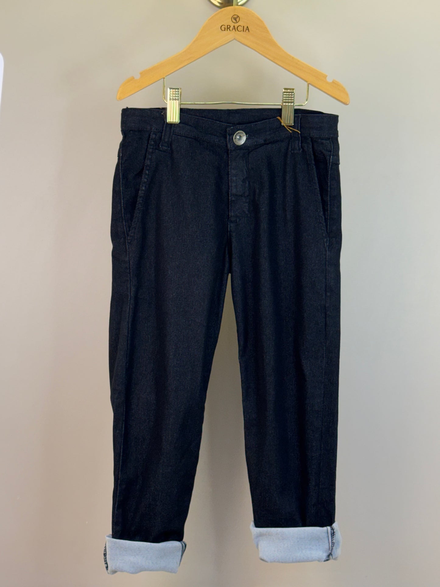 Calça Infantil Social Sarja Flex Preta - Dame