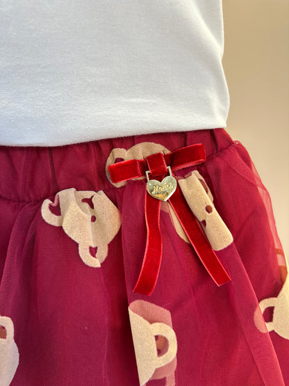 Conjunto Infantil Blusa  New Real Ursa e Saia de Tule Ursas - Momi