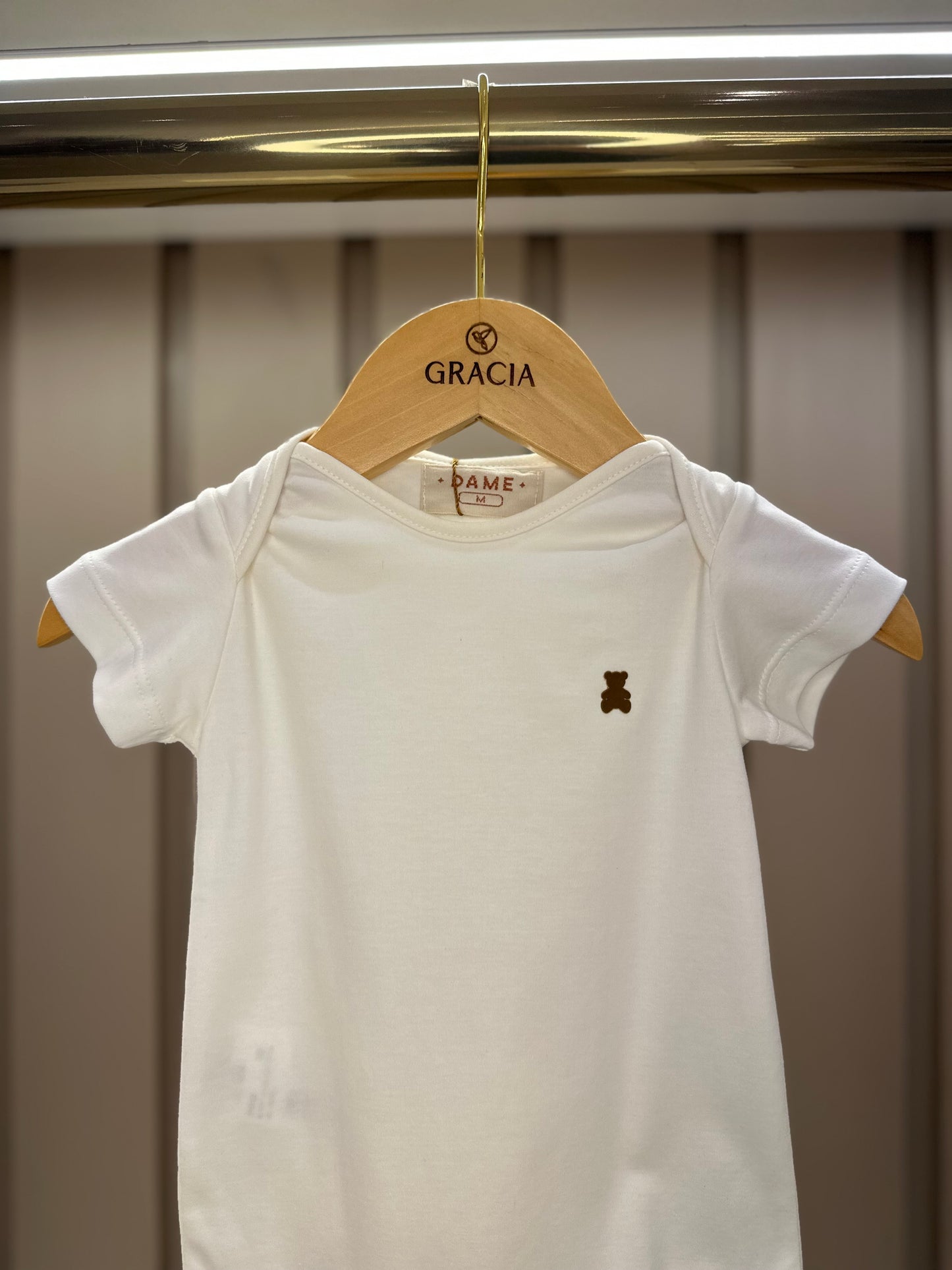 Body Bebê Algodão Pima Off White - Dame