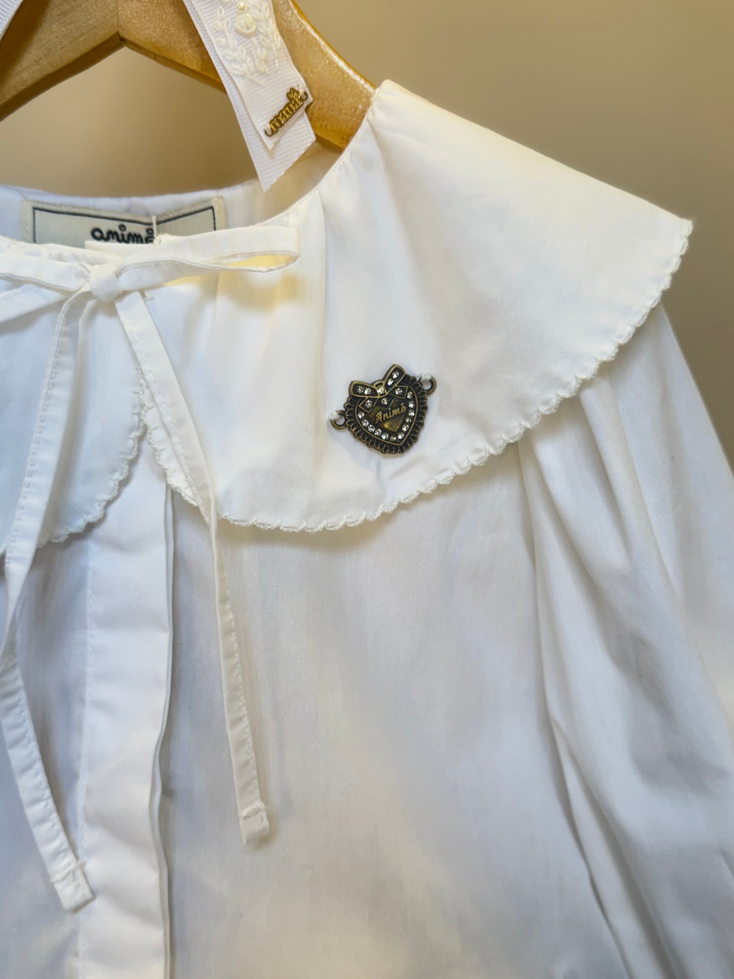 Conjunto Infantil Camisa com Laço na Gola e Saia Tweed Xadrez Verde - Animê