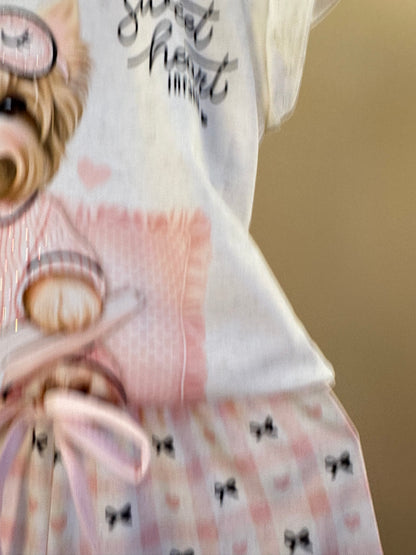 Pijama Infantil Blusa York Dream e Shorts Lacinhos - Infanti