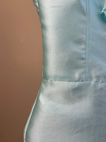 Vestido Teen Acetinado Com Laços Frontais - Vanilla Cream