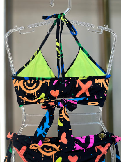 Biquíni Teen Faixinha Laura Grafite - Siri Kids
