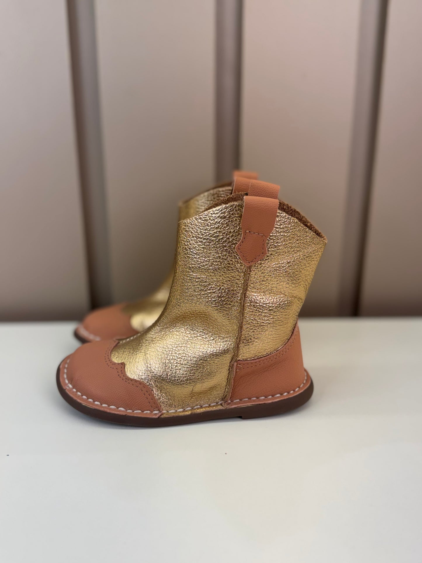 Bota Infantil Cow Peach e Cobre - Petit Cheval