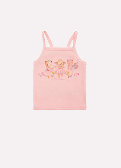 Blusa 3 Ursinhas Flores Cristais - Pituchinhus - Gracia