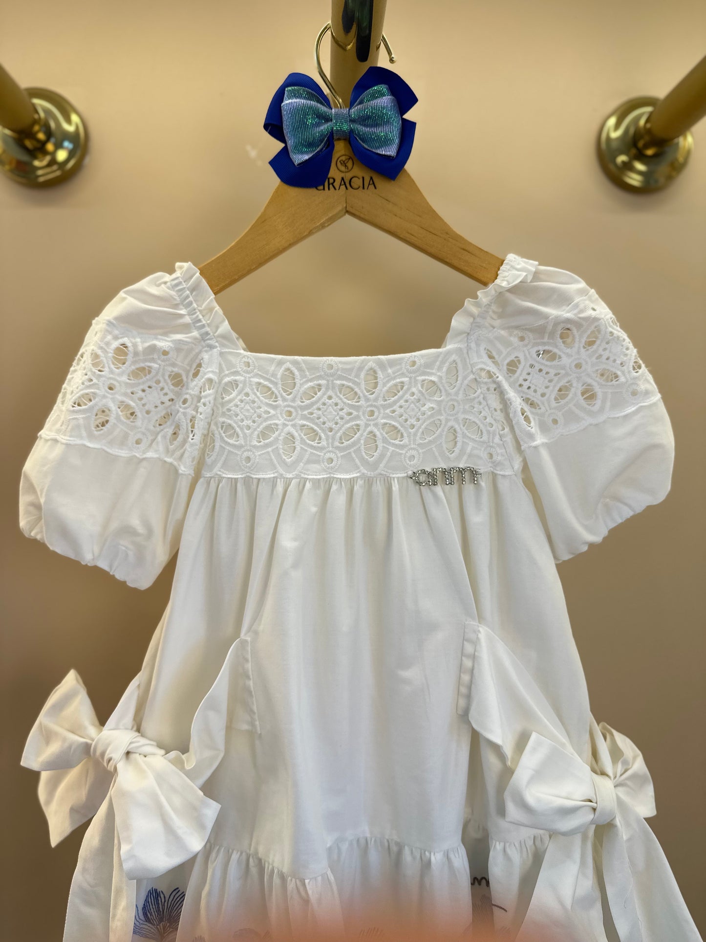 Vestido Infantil Flores Azuis - Animê